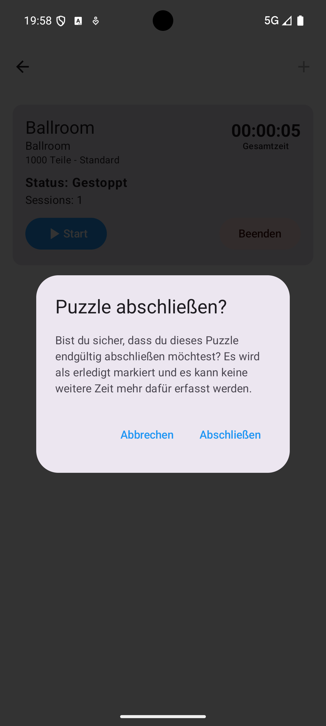 Puzzle beenden DE
