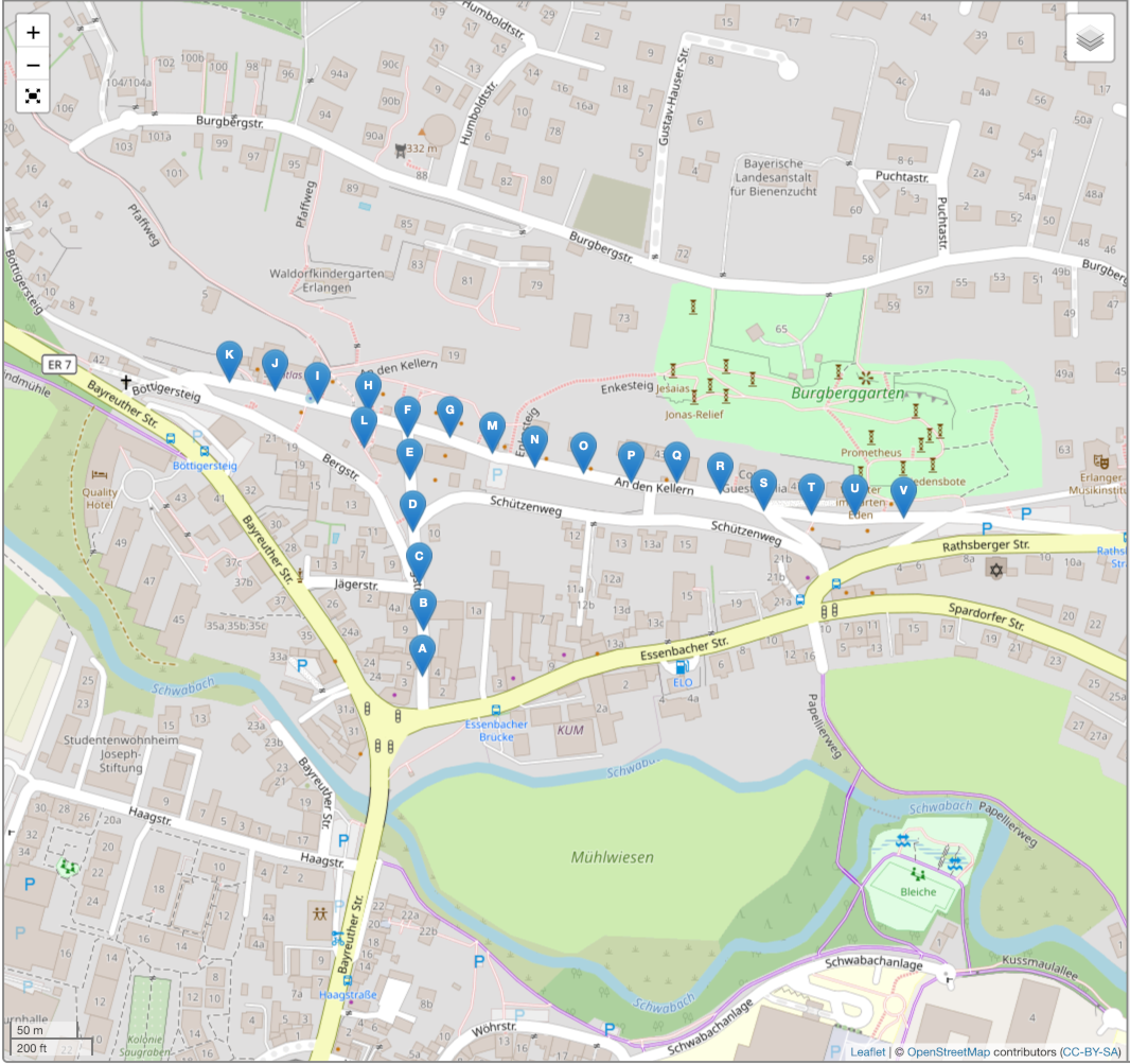 Berggelände Geodaten